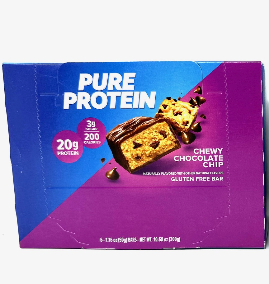 Pure Protein Bars 50g Chewy Chocolate Chip - 6 Bars