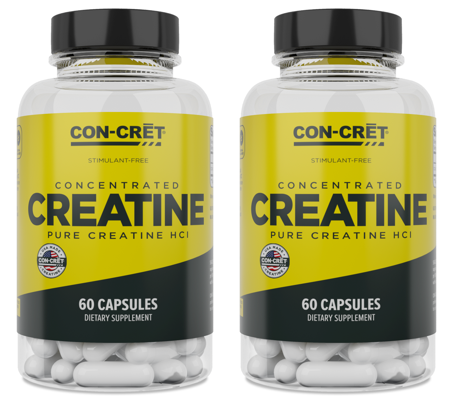 ProMera Sports CON-CRĒT Creatine HCl Capsules - 120 Cap (2 x 60 Cap ...