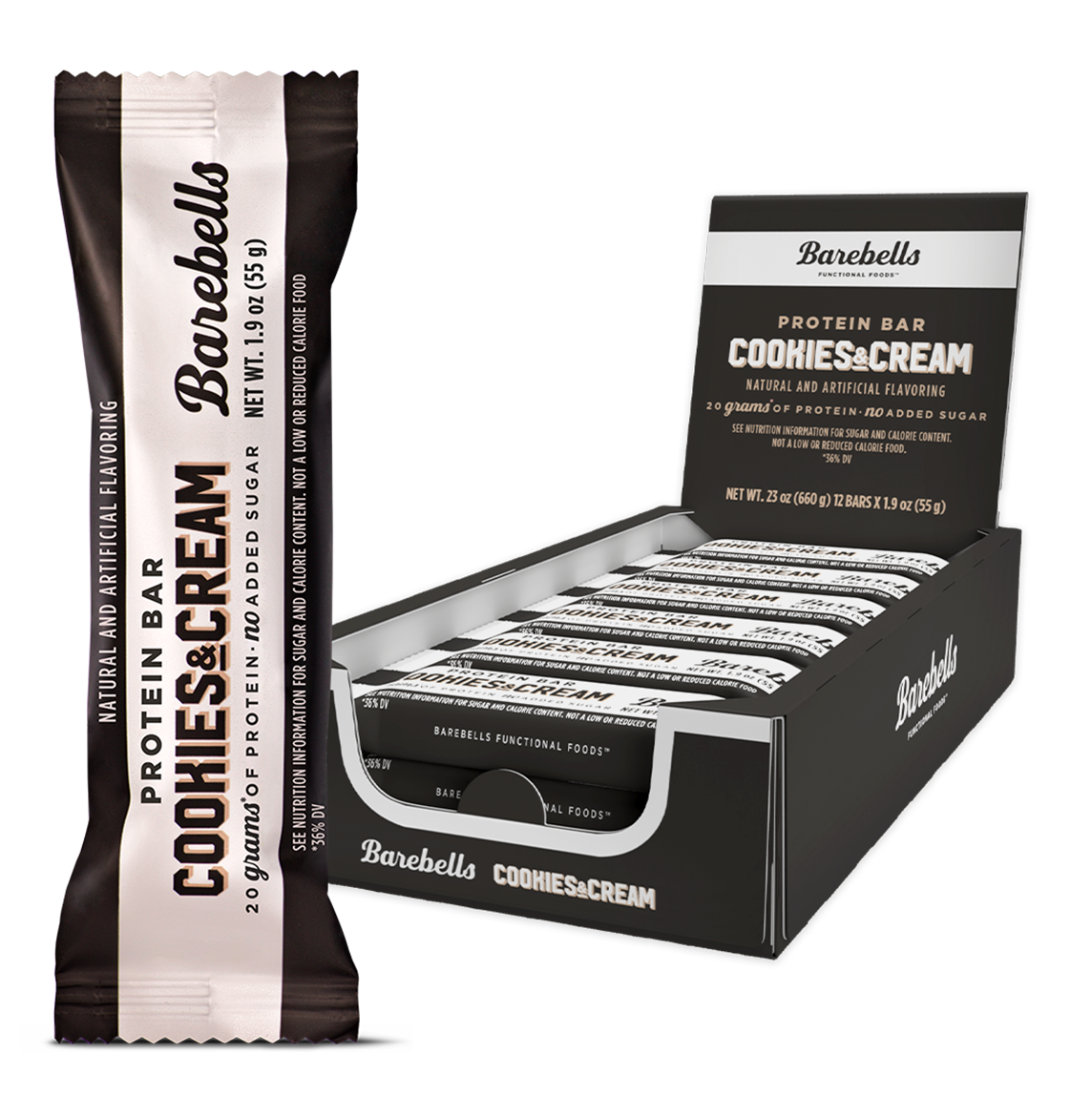 Barebells Protein Bars Cookies & Cream - 12 Bars