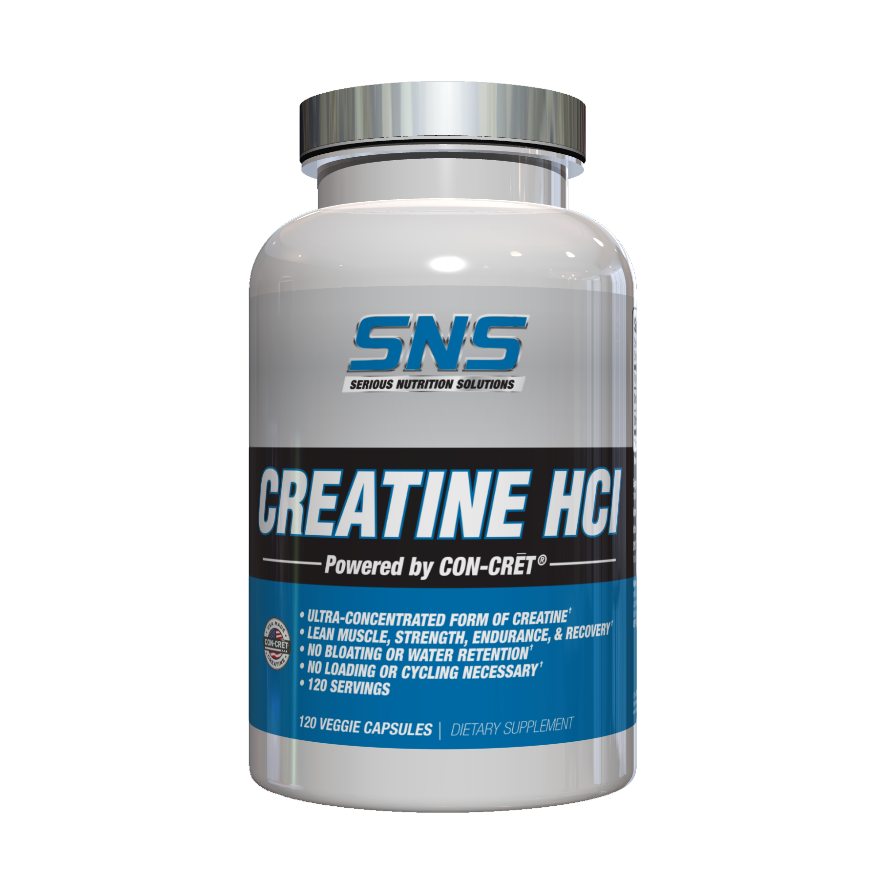 SNS Serious Nutrition Solutions Creatine HCl Con-Cret 750 Mg - 120 Capsules