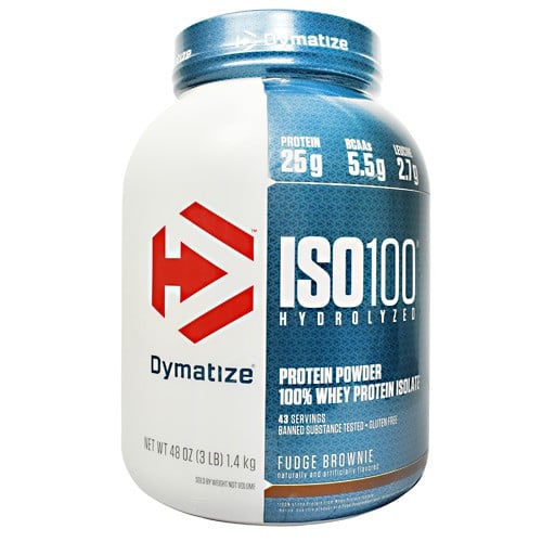 Dymatize ISO 100 Whey Protein Isolate Fudge Brownie - 3 Lb