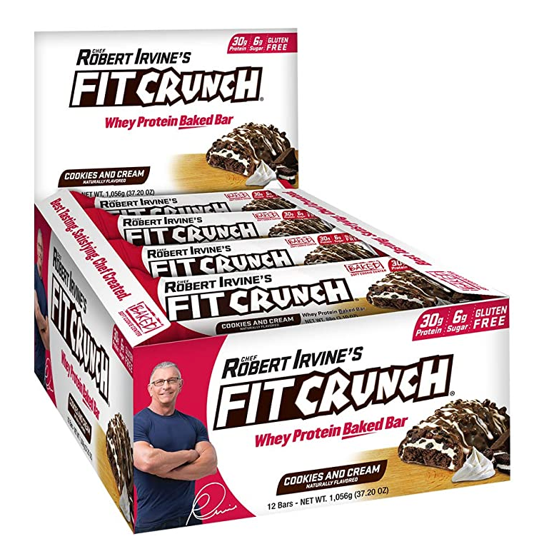 Chef Robert Irvine's Fit Crunch Bars Cookies and Cream 12 Bars
