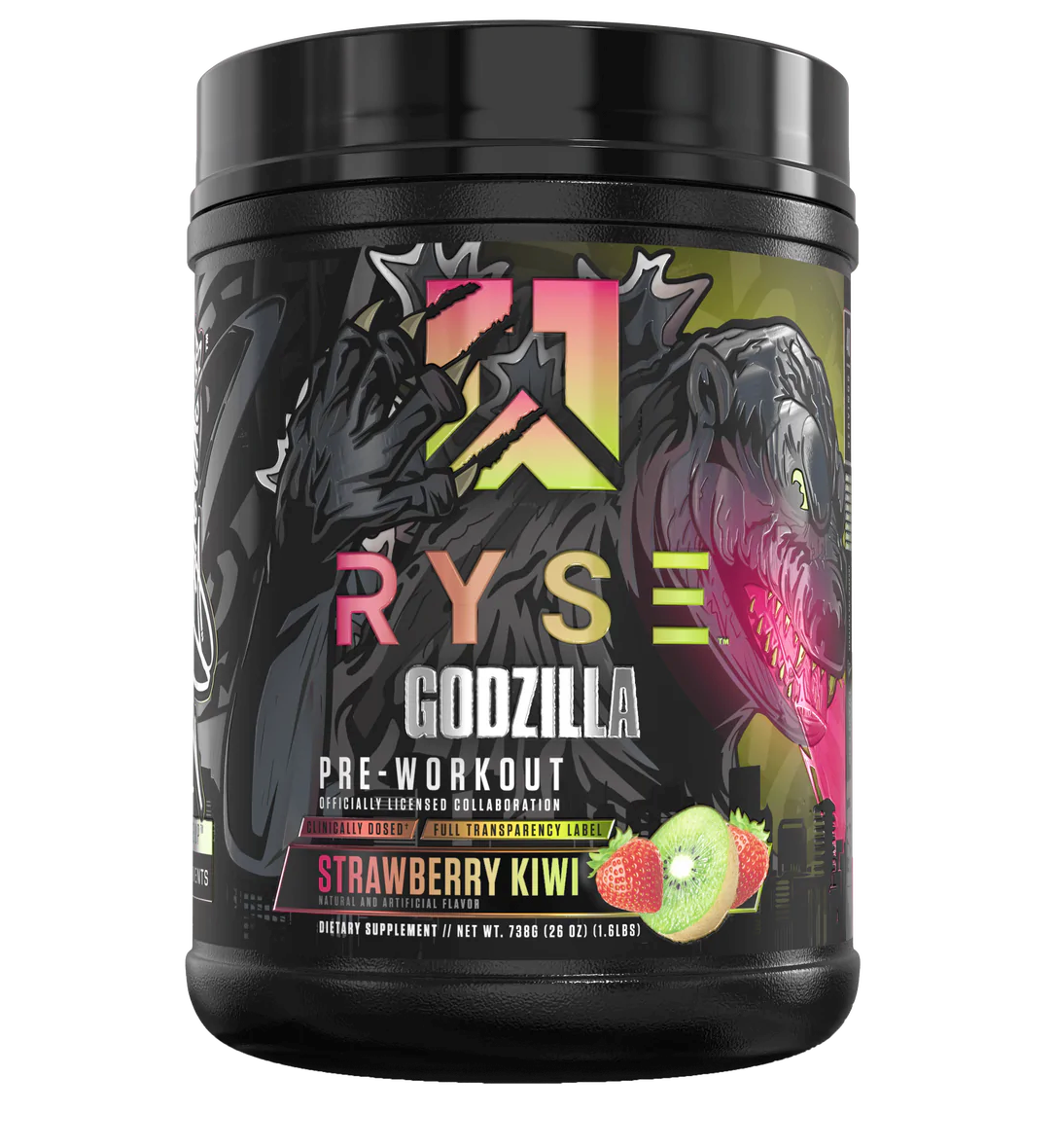 Ryse Godzilla PreWorkout Strawberry Kiwi 40 Servings