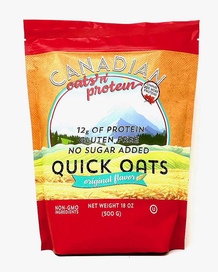 Canadian Oats n' Protein Quick Oats Original 10 Servings (500 grams