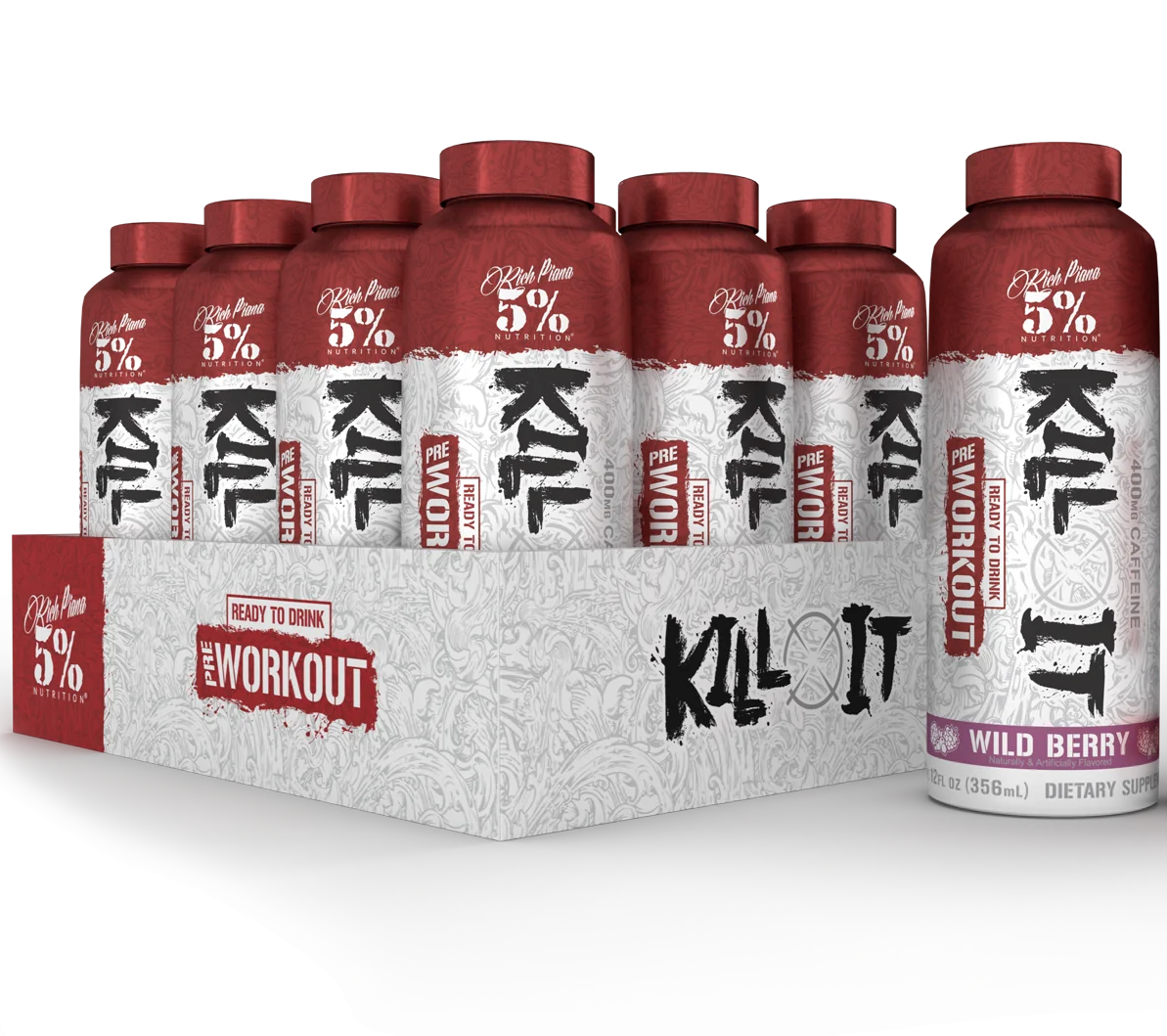 5 Nutrition’s Kill It RTD PreWorkout Wildeberry 12 Bottles