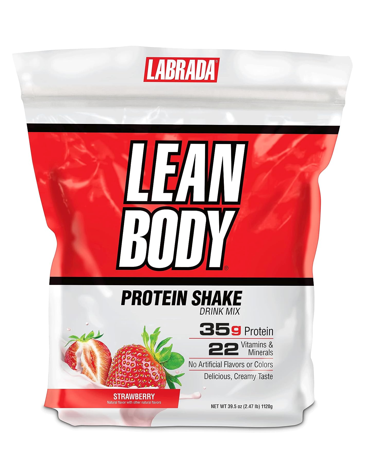 Labrada Lean Body HiProtein Meal Replacement Shake MRP Strawberry 2.47 Lb by Labrada Nutrition