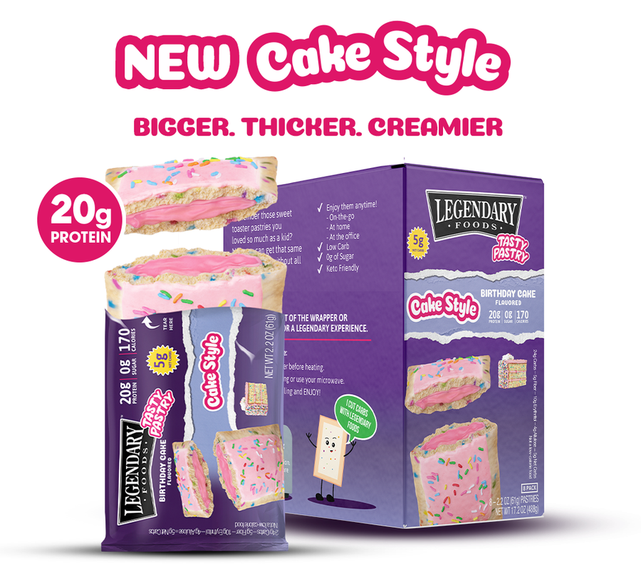 Legendary Foods Tasty Pastry Toaster Pastries Birthday Cake 12 Pastries