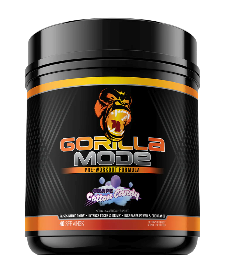 Gorilla Mind Gorilla Mode PreWorkout Grape Cotton Candy 40 Servings