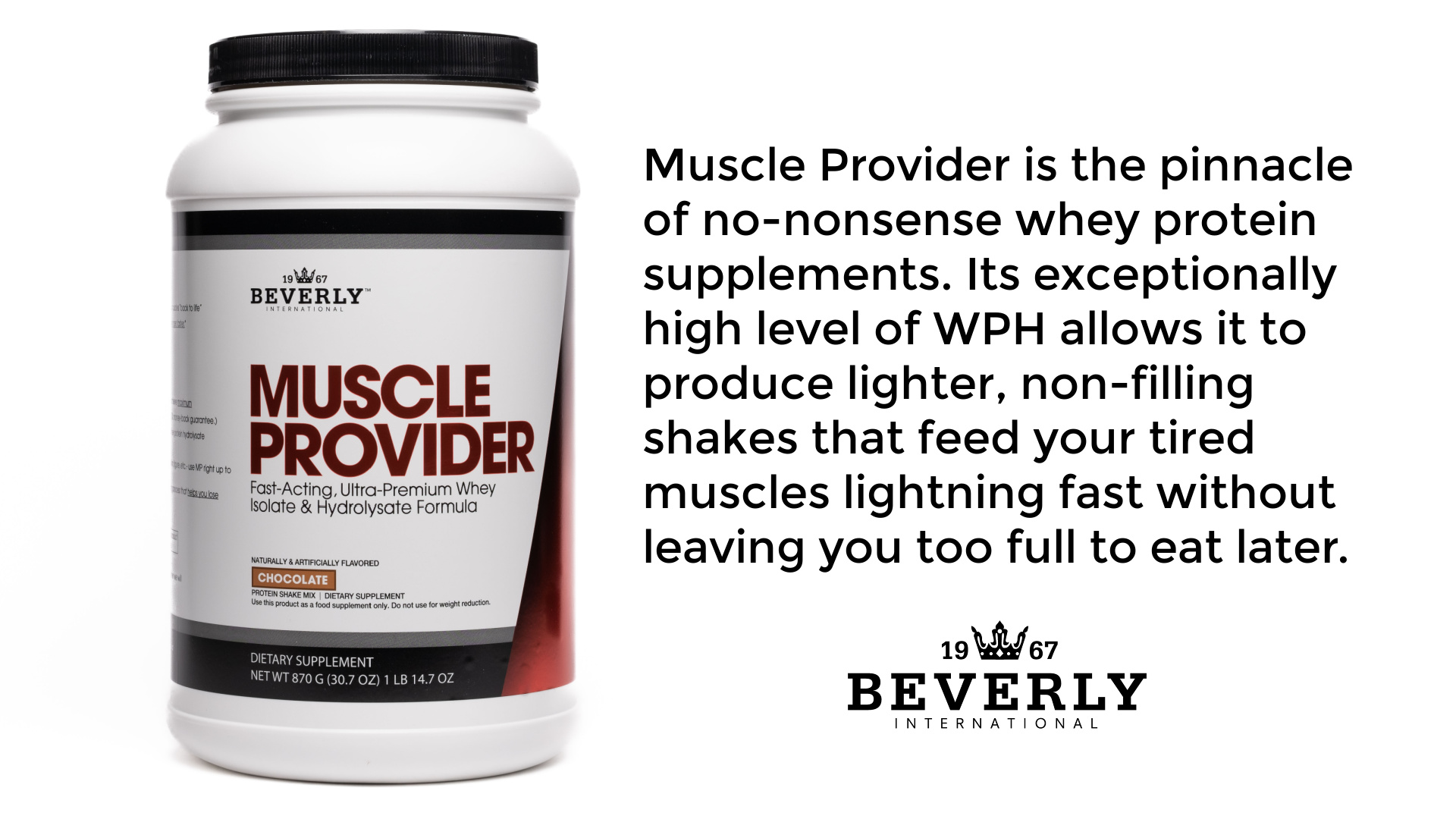 Beverly International Muscle Provider Chocolate - 1 Lb 14.68 Oz