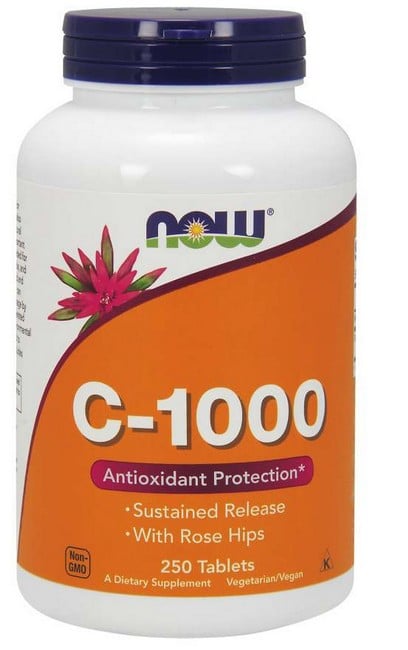 Now Foods Vitamin C 1000 Mg Sustained Released W Rose Hips 250 Tab