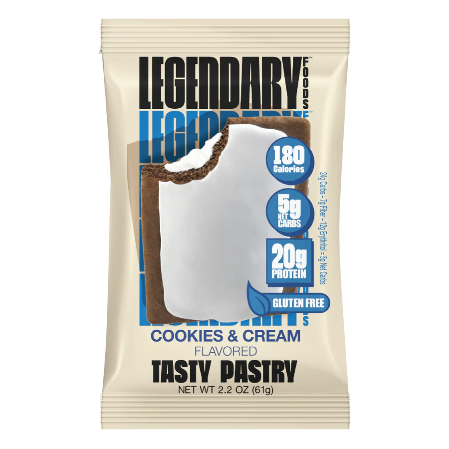 Legendary Foods Tasty Pastry Toaster Pastries Cookies & Cream 10 Pastries