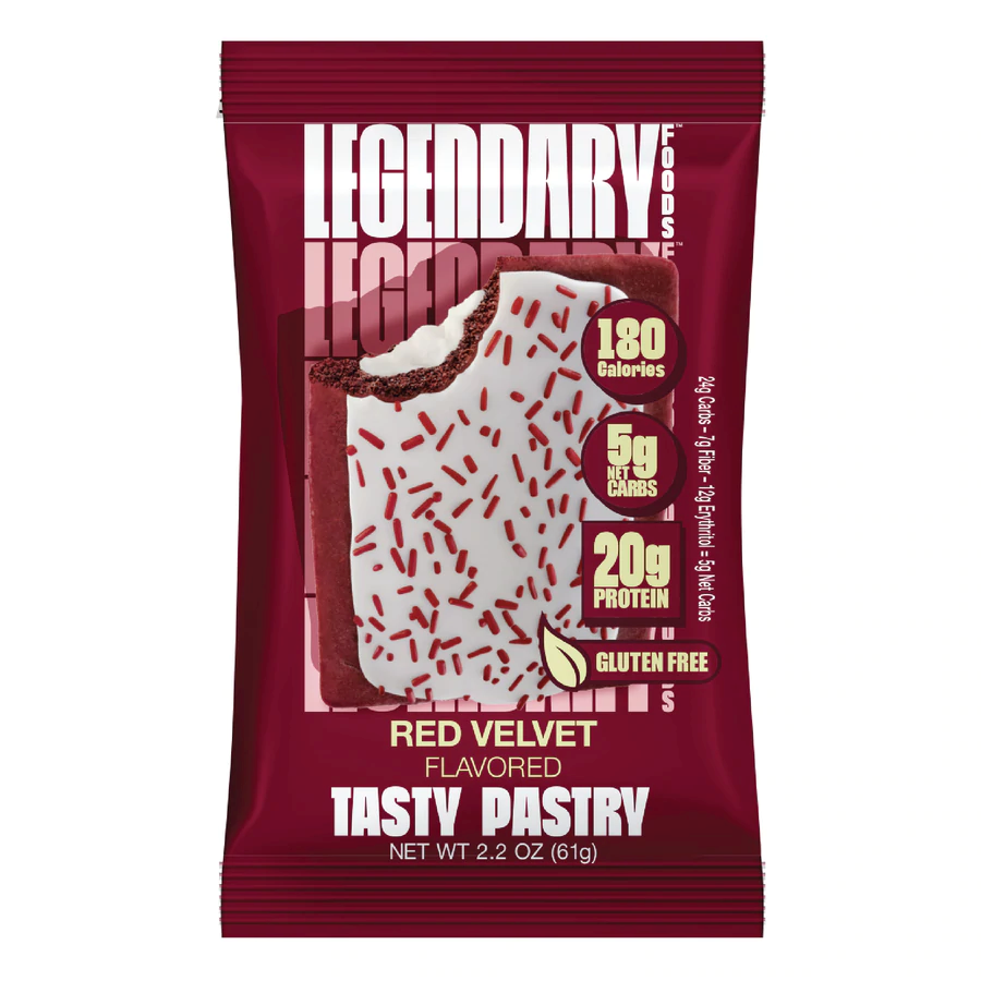 Legendary Foods Tasty Pastry Toaster Pastries Red Velvet 10 Pastries