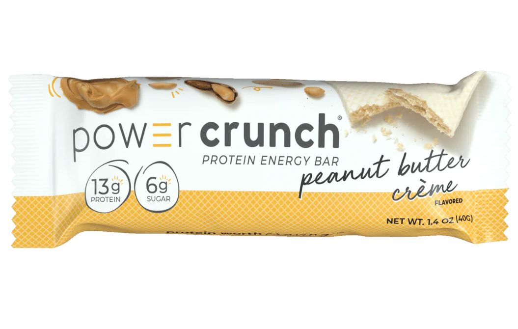 Power Crunch Bar Peanut Butter Crème 12 Bars by Power Crunch Bars