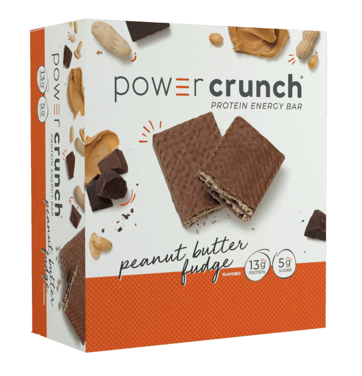 Power Crunch Bar Peanut Butter Fudge 12 Bars by Power Crunch Bars