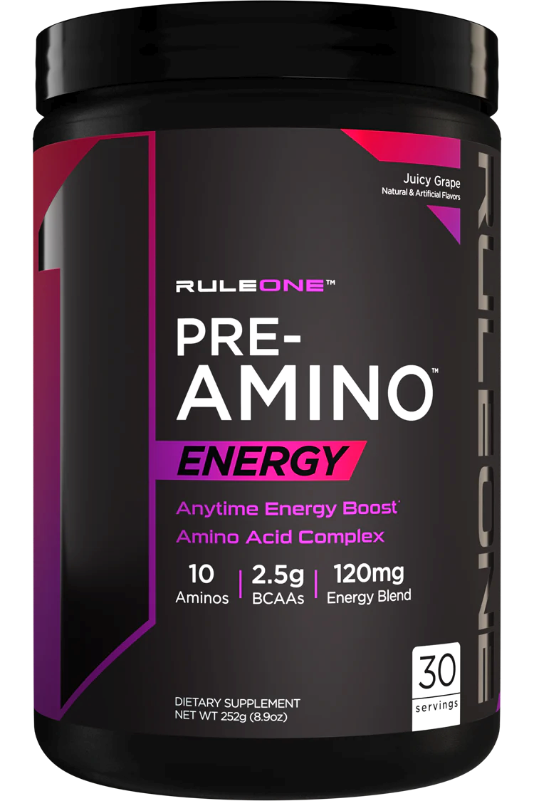 Rule 1 R1 Pre Amino Energy Juicy Grape 30 Servings