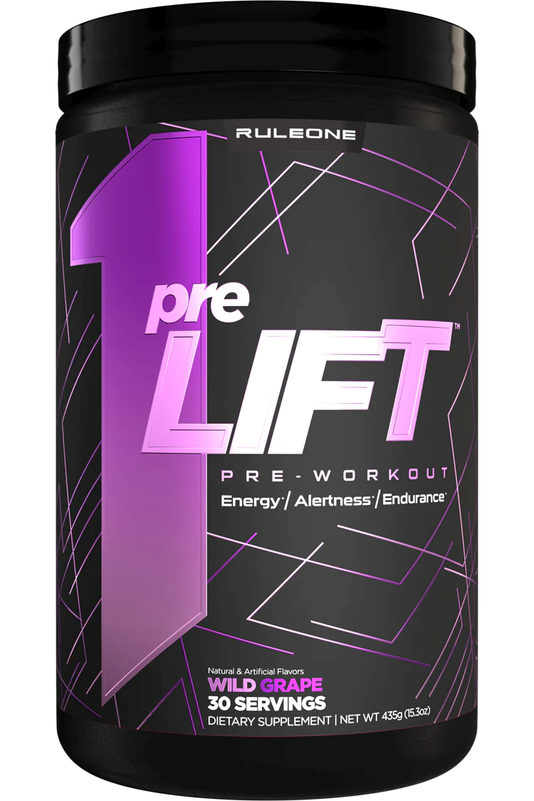 Rule 1 R1 preLIFT PreWorkout Wild Grape 30 Servings