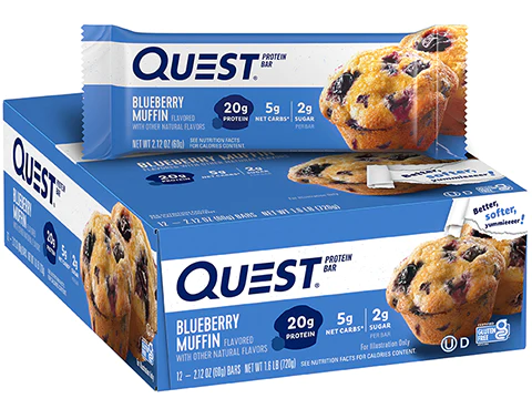 Quest Bar Blueberry Muffin - 12 Bars *Best by date 7/25/26