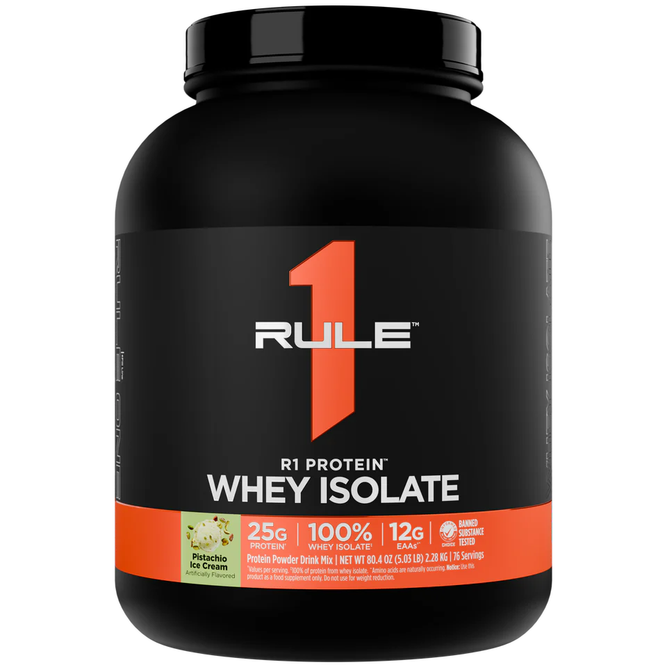 Rule 1 R1 Isolate Whey Protein Pistachio Ice Cream - 5 Lb (76 Servings)