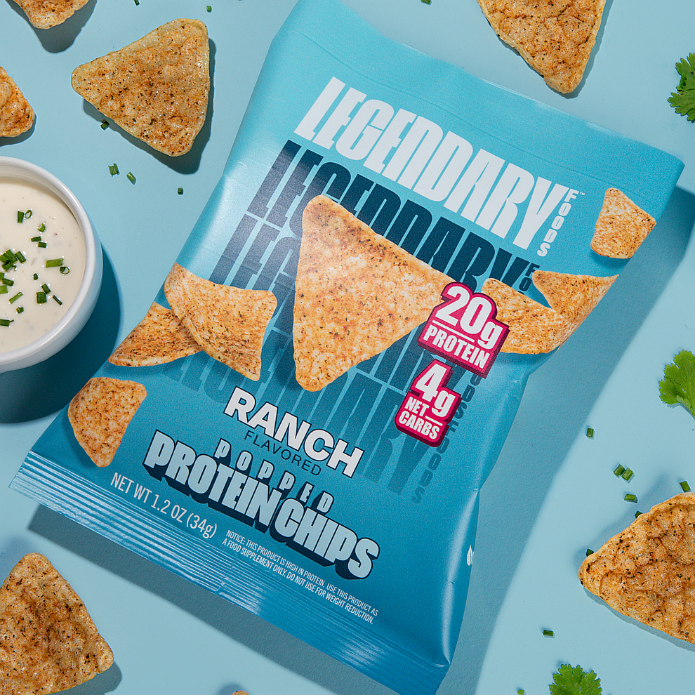 Legendary Popped Protein Chips Ranch 7 Bags by Legendary Foods