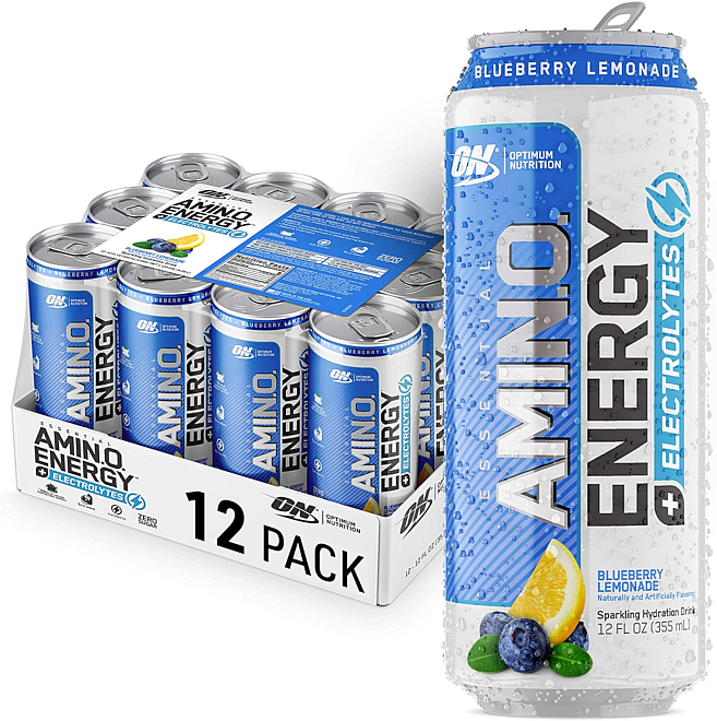 Optimum Nutrition Amino Energy Sparkling Hydration Drink Blueberry ...