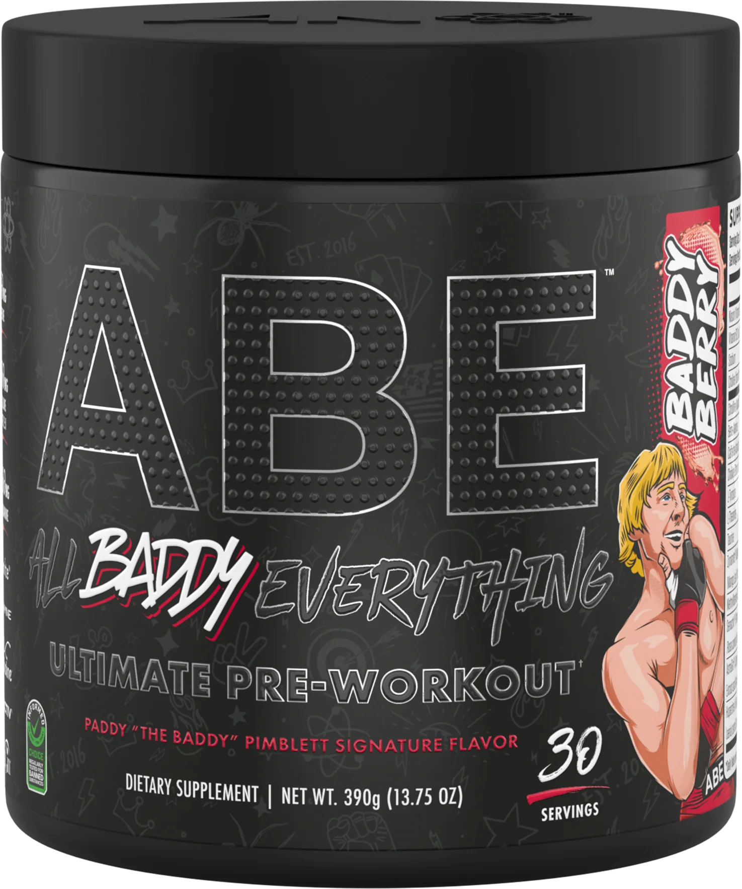 ABE Ultimate Pre-Workout Baddy Berry - 30 Servings **Special w/FREE ...