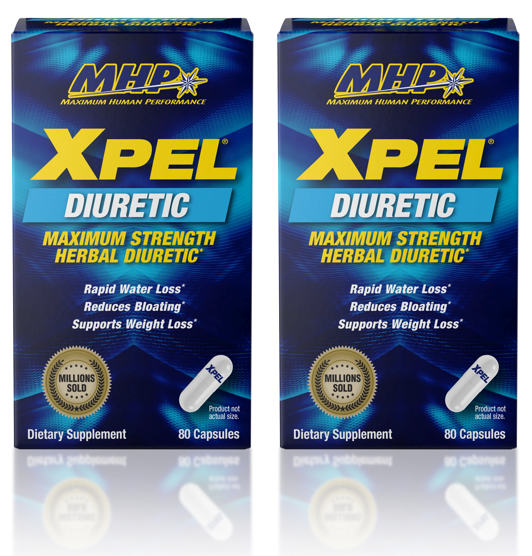 Xpel Diuretic with Maximum Strength (80 Capsules) by MHP at the