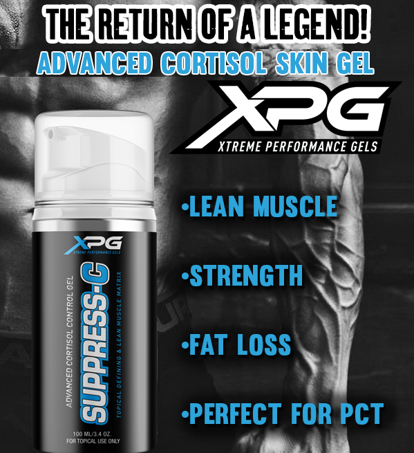 Advanced Cortisol Skin Gel XPG Xtreme Performance Gels for lean muscle, strength, fat loss and PCT; 100 ML/3.4 OZ topical use.