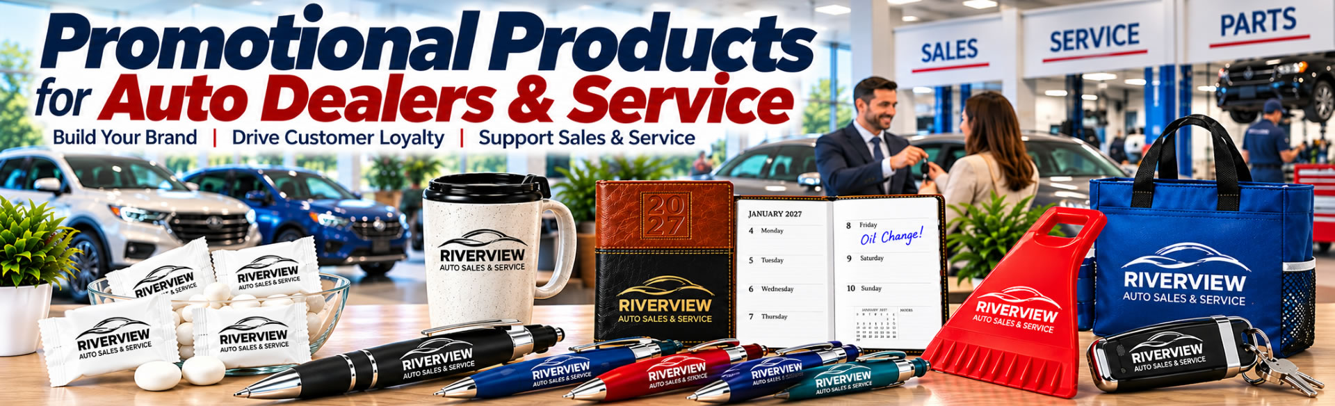 Promotional products for auto dealers and service departments