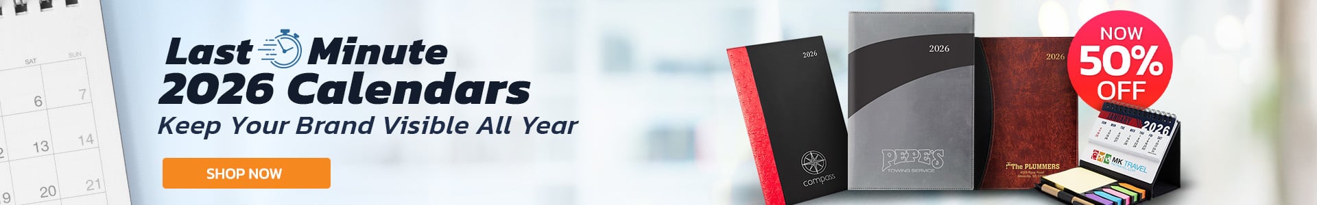 2026 Calendars on 50% off