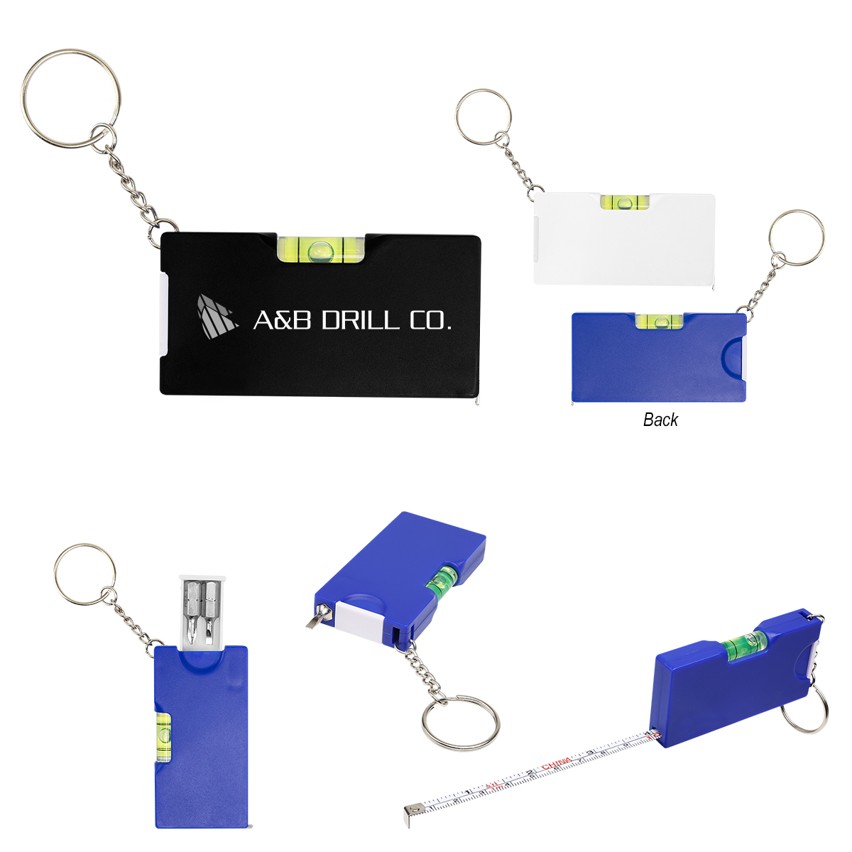 Multi Measuring Key Chain multi tool key chain with tape measure and bits