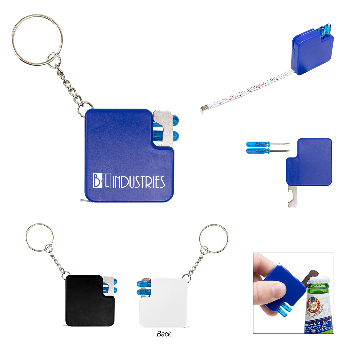 Multi Measuring Key Chain tape measure multi tool key chain with bottle opener and screwdrivers