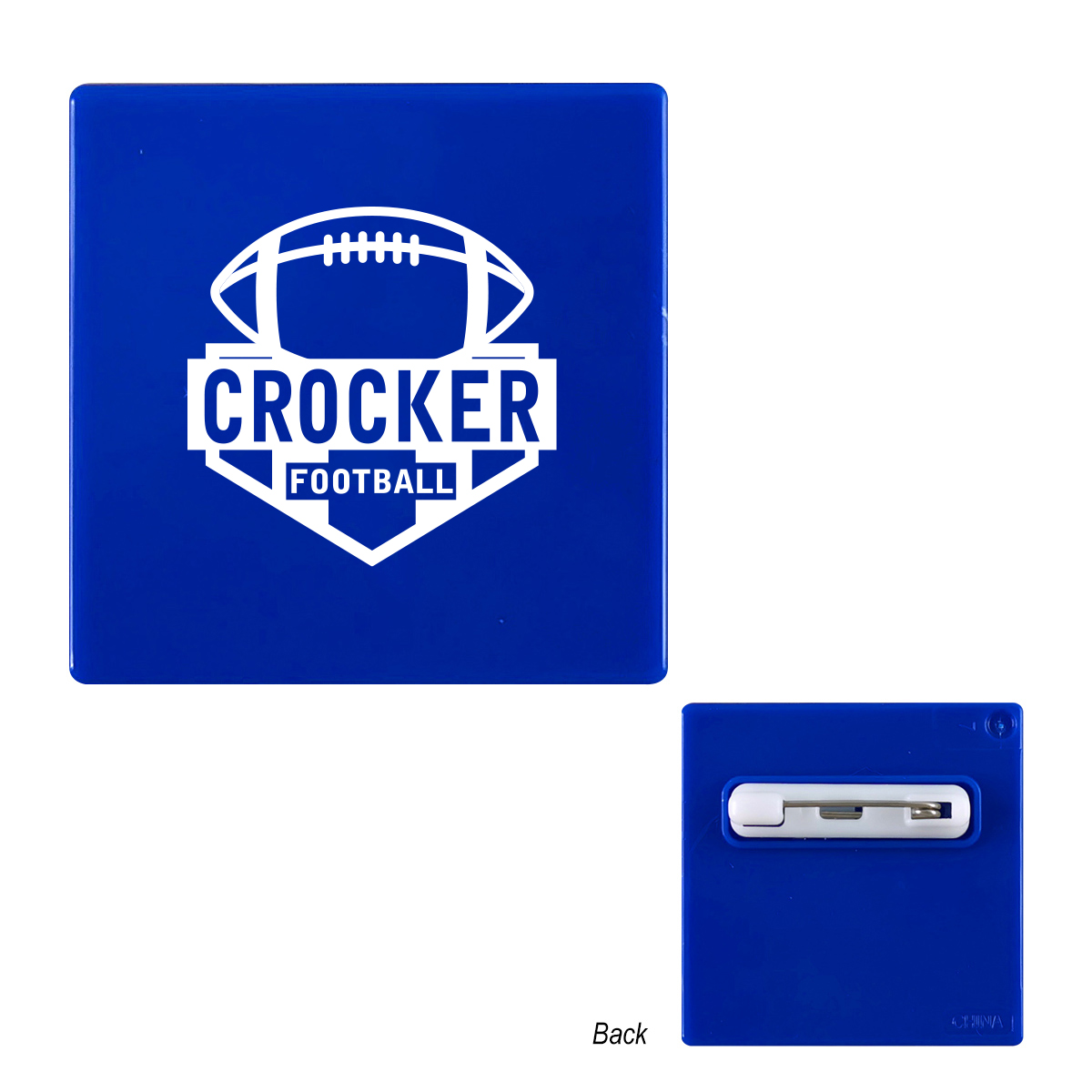Square Button Pin for Custom Imprinting and Awareness Campaigns