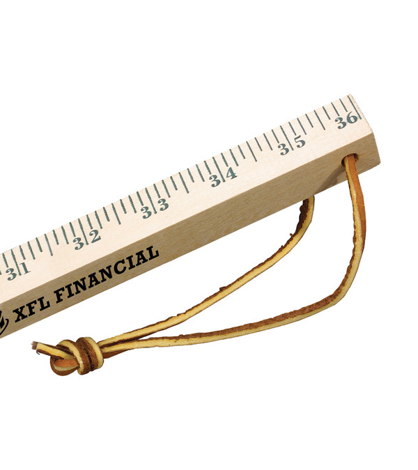 Custom Ruler Walking Stick - Natural Finish | Myron Promotional Products