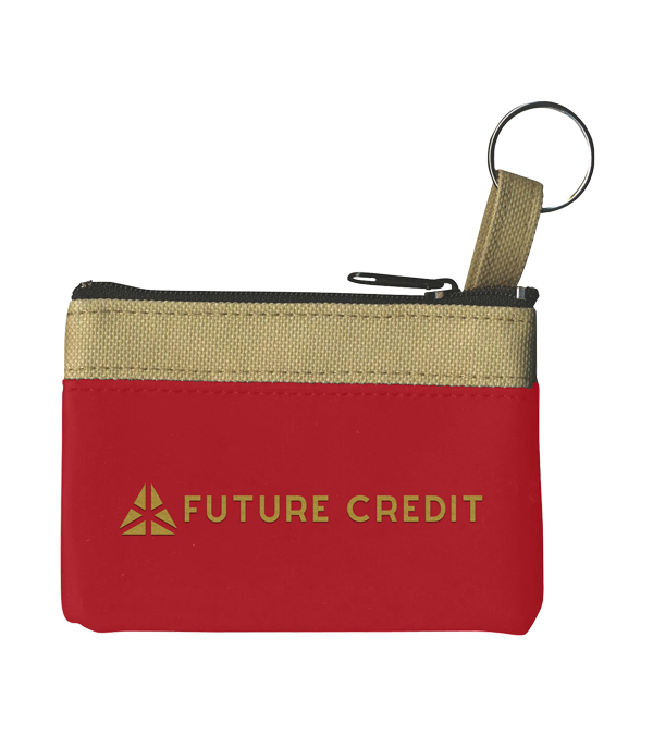 The Safari Classic Zip Pouch w/ Key Ring (Qty 100)